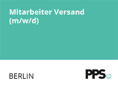 Mitarbeiter Versand (m/w/d)