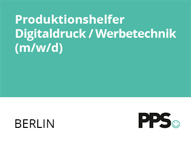 Produktionshelfer Digitaldruck / Werbetechnik (m/w/d)